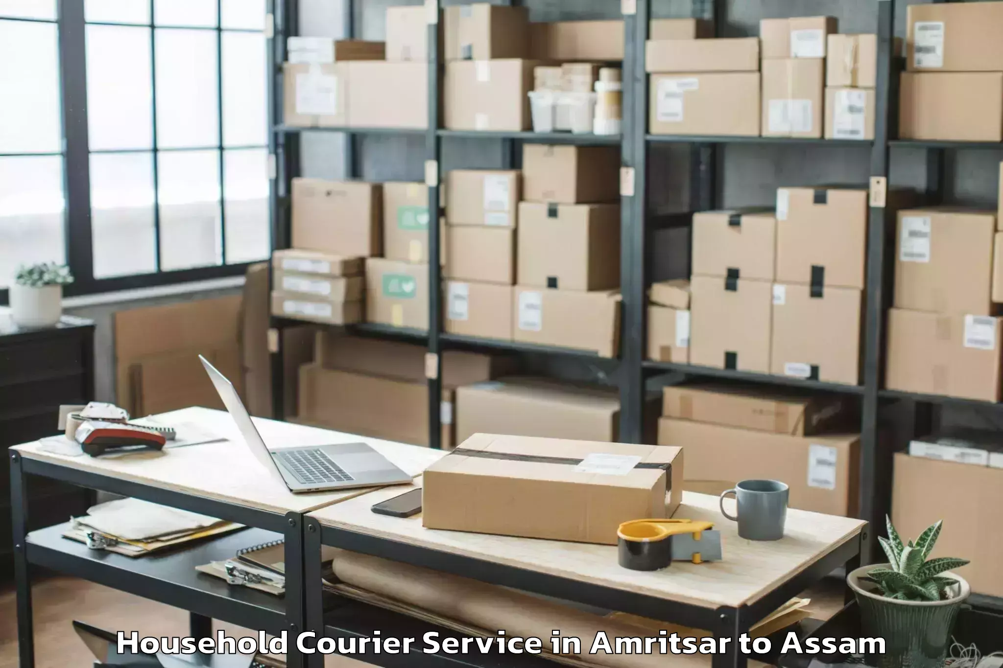 Hassle-Free Amritsar to Kharupatia Household Courier